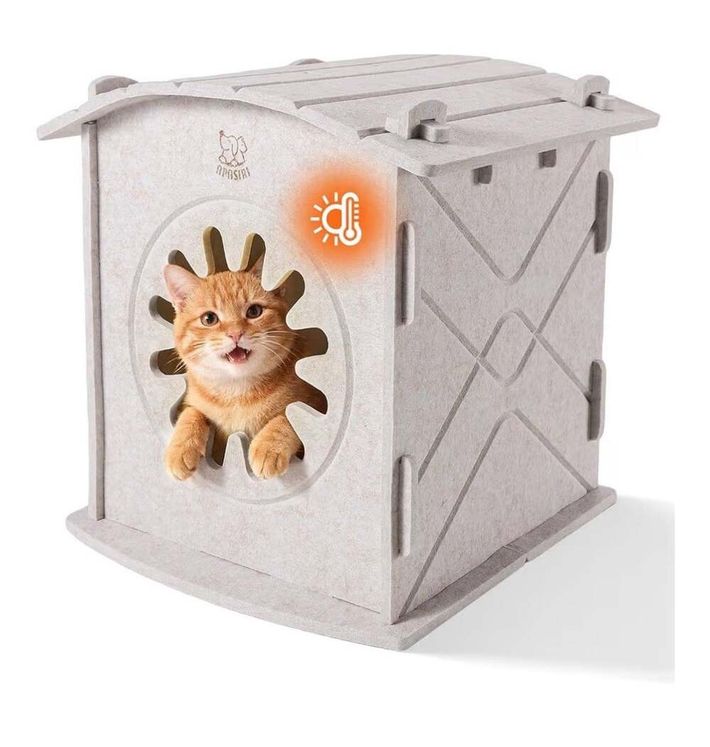 Apasiri Cat Houses for Indoor Cats: Felt Cat House Cave Cathouse, Scratch-Resist